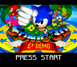 Заставка игры Sonic 3D Blast